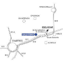 Plan de situation de Gallardon